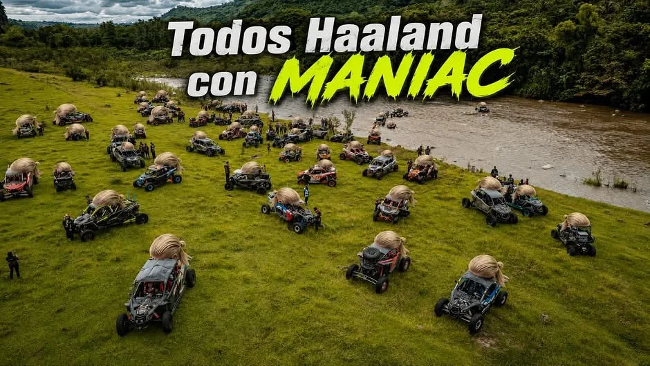 Grupo de vehículos off-road reunidos junto al río